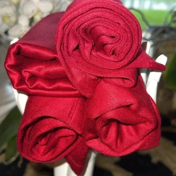Lipstick Red Cloth Napkins Set of 4 Cotton Blend Every Day Use Holidays - Picture 2 of 7